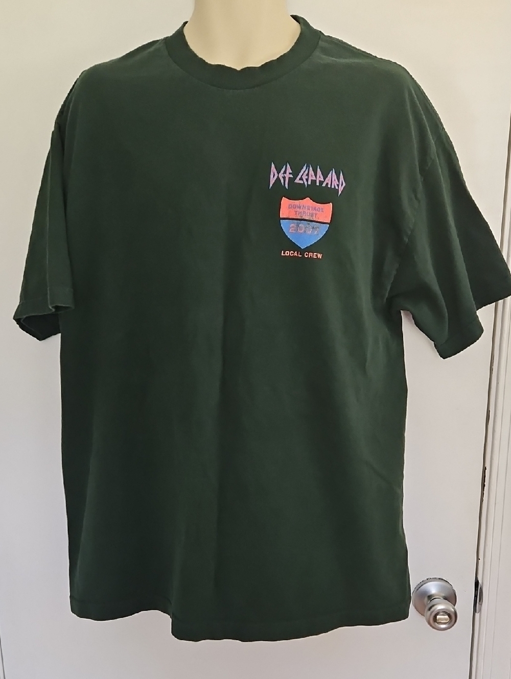 Vintage 2007 Def Leppard Downstage Thrust Local Crew Shirt Size XL